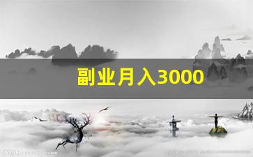 副业月入3000