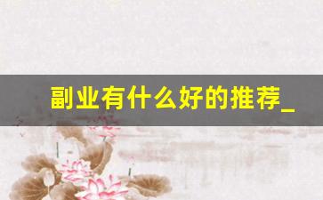 副业有什么好的推荐_工薪阶层做什么副业好