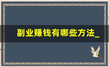 副业赚钱有哪些方法_副业赚钱书籍