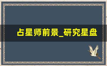 占星师前景_研究星盘会损伤自己吗
