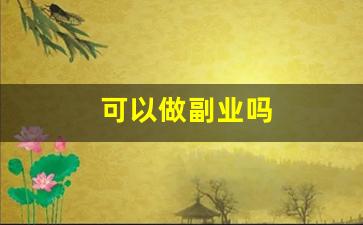 可以做副业吗