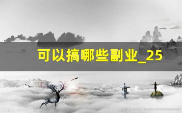可以搞哪些副业_25个最佛系工作