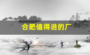 合肥值得进的厂