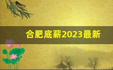 合肥底薪2023最新标准是多少