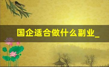 国企适合做什么副业_单位上班有什么副业可以做