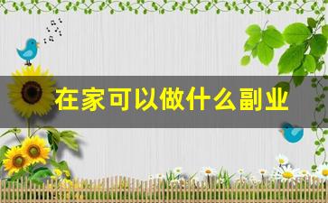 在家可以做什么副业