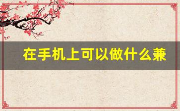 在手机上可以做什么兼职_打字赚钱一小时50元