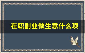 在职副业做生意什么项目好_副业赚钱的方法