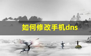 如何修改手机dns