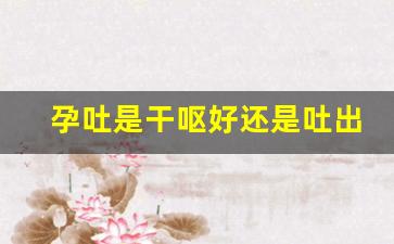 孕吐是干呕好还是吐出来好_早孕太难受大家咋熬过来的