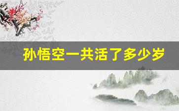 孙悟空一共活了多少岁_孙悟空有多少个徒弟