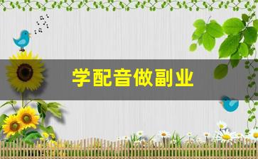 学配音做副业