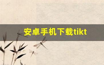 安卓手机下载tiktok教程