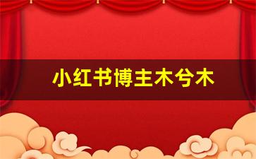 小红书博主木兮木