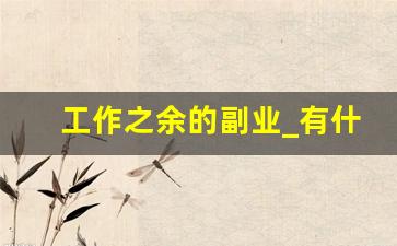 工作之余的副业_有什么适合工作之余能够做的副业