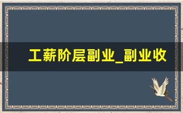 工薪阶层副业_副业收入有哪些
