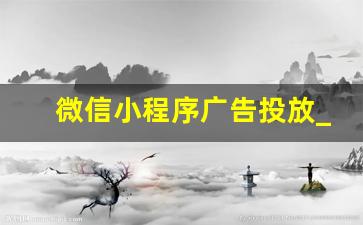 微信小程序广告投放_小程序里面的广告是怎么添加的