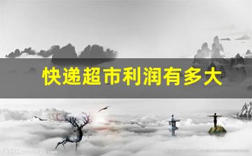 快递超市利润有多大