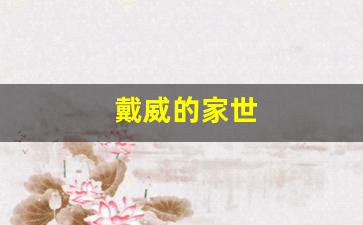 戴威的家世