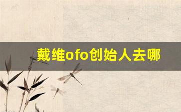 戴维ofo创始人去哪里了_ofo退押金方法2023