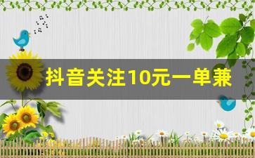 抖音关注10元一单兼职_看一个广告赚3毛的平台