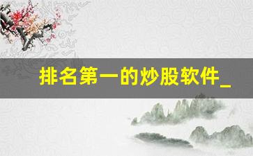 排名第一的炒股软件_手机炒股票用什么软件最好