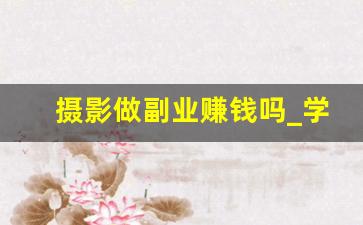 摄影做副业赚钱吗_学一门兼职挣钱的技能