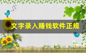 文字录入赚钱软件正规打字平台_小说抄写员兼职