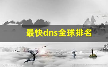 最快dns全球排名