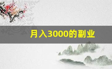 月入3000的副业