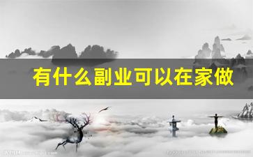 有什么副业可以在家做_13个在家赚钱的兼职