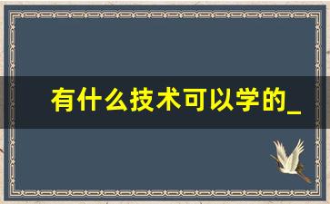 有什么技术可以学的_厨师行业前景