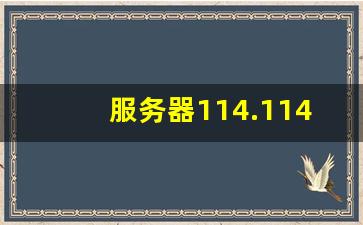 服务器114.114.114_国内最快的DNS