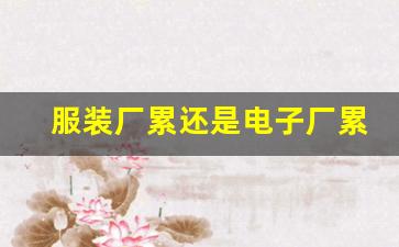 服装厂累还是电子厂累