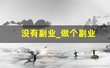 没有副业_做个副业