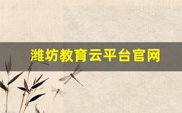 潍坊教育云平台官网