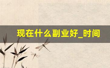 现在什么副业好_时间多做什么副业好呢