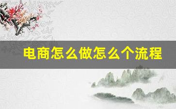 电商怎么做怎么个流程