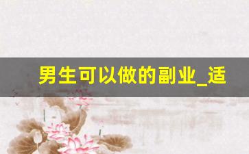 男生可以做的副业_适合一个男人干的自由职业