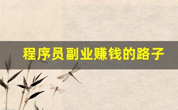 程序员副业赚钱的路子有哪些