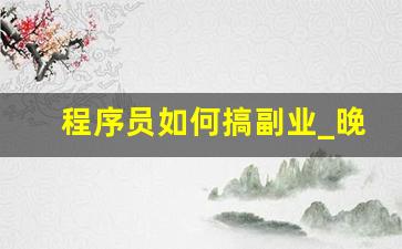 程序员如何搞副业_晚上下班适合干的副业