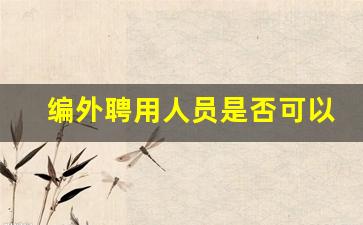编外聘用人员是否可以兼职