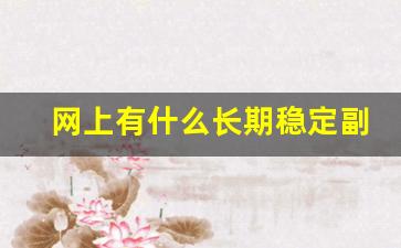 网上有什么长期稳定副业