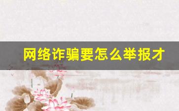 网络诈骗要怎么举报才有效