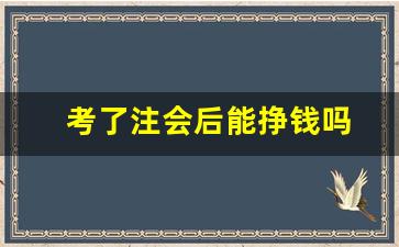 考了注会后能挣钱吗