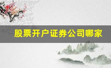 股票开户证券公司哪家好