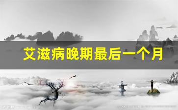 艾滋病晚期最后一个月