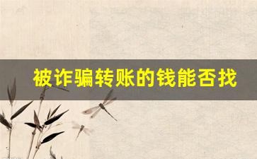 被诈骗转账的钱能否找回来_被骗多久后报案无效