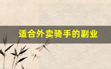 适合外卖骑手的副业