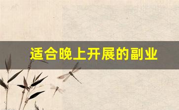 适合晚上开展的副业